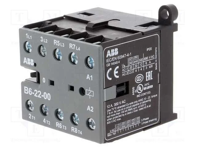Contator: 4-De Polo, Nc X2 + No X2, 220&divide;240vac, 6.