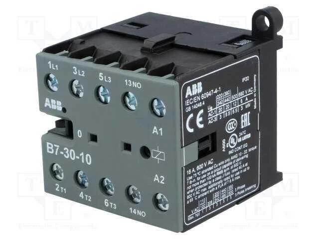 Contator: 3 Polos, No X3, Contatos Auxiliares: No, 220&divide;240vac, 7a
