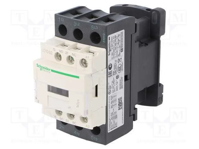 Contator: 3 polos, NO x3, Contatos auxiliares: NO.