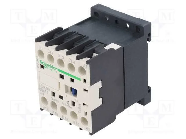 Contator: 4-de polo, NO x4, 110VAC, 9A, no painel.