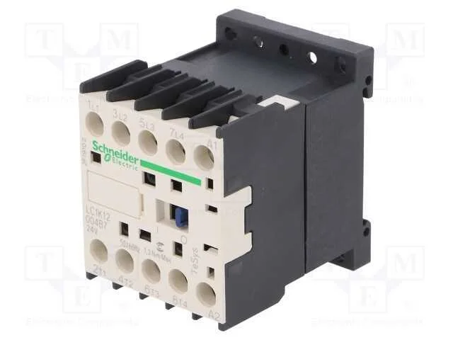 Contator: 4-de polo, NO x4, 24VAC, 12A, no painel.