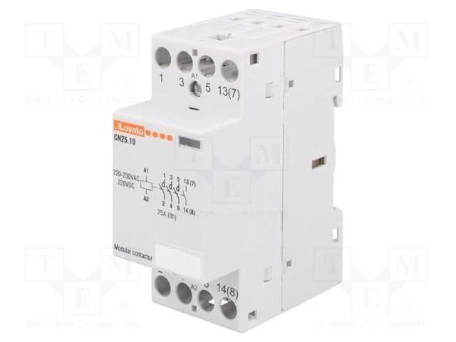 Contator: 4-de polo de instala&ccedil;&atilde;o, 25A, 220&divide;230VA.