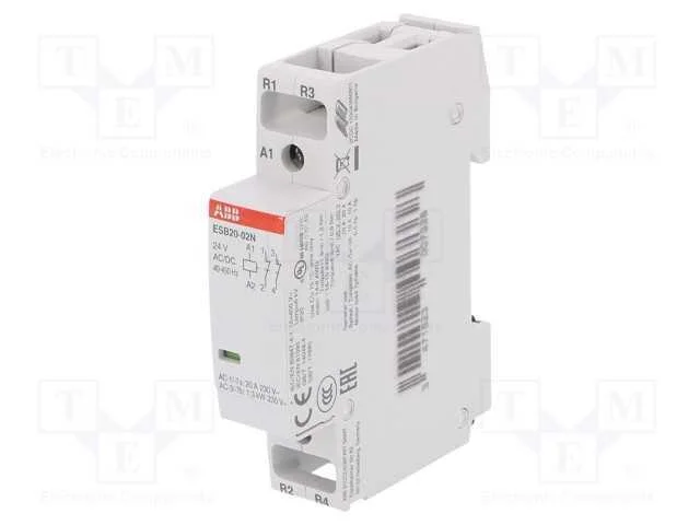 Contator: 2-De Polo de Instala&ccedil;&atilde;o, 20a, 24vac, 24vdc, Nc X2