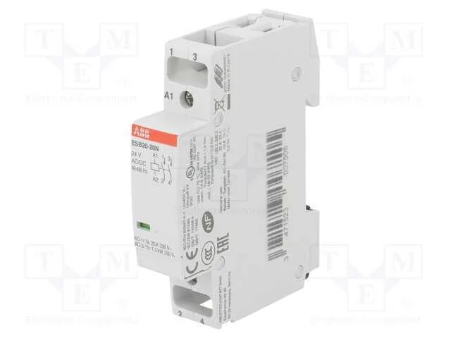 Contator: 2-De Polo de Instala&ccedil;&atilde;o, 20a, 24vac, 24vdc, No X2