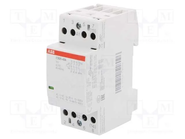 Contator: 4-De Polo de Instala&ccedil;&atilde;o, 25a, 12vac, 12vdc, No X4