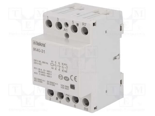 Contator: 4-De Polo de Instala&ccedil;&atilde;o, 40a, 230vac, 220vdc