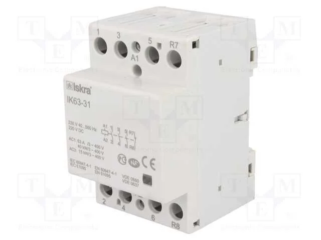 Contator: 4-De Polo de Instala&ccedil;&atilde;o, 63a, 230vac, 220vdc