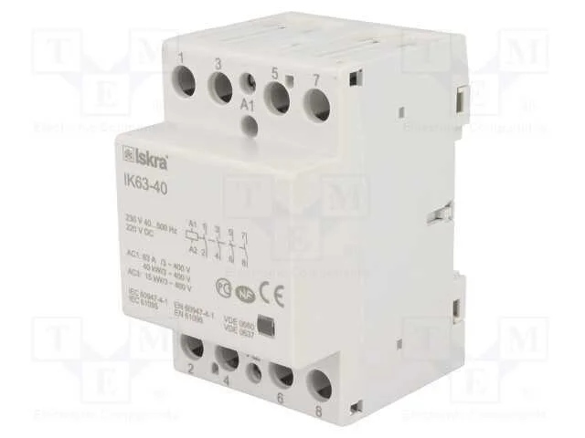 Contator: 4-De Polo de Instala&ccedil;&atilde;o, 63a, 230vac, 220vdc, No X4