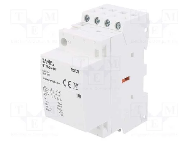 Contator: 4-de polo de instala&ccedil;&atilde;o, 25A, 230VAC, N.