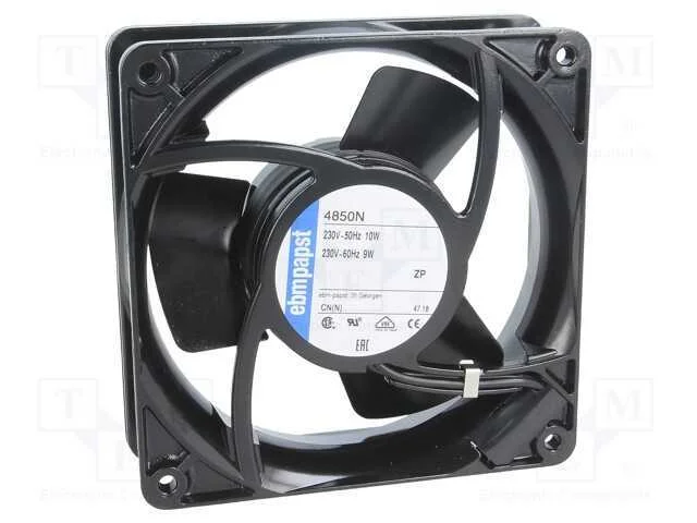 Ventilador: AC, transversal, 230VAC, 119x119x38mm.