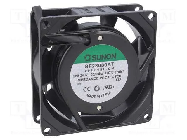 Ventilador: Ac, Transversal, 230vac, 80x80x25mm, 28,9m3/H(+5%)