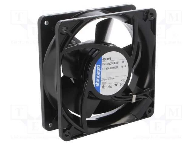 Ventilador: AC, transversal, 115VAC, 119x119x38mm.
