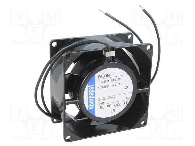 Ventilador: AC, transversal, 115VAC, 80x80x38mm, .