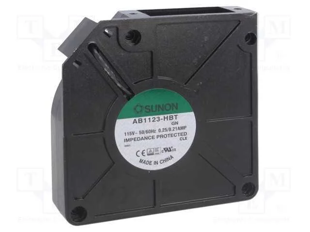 Ventilador: Ac, Blower, 115vac, 120x120x37mm, 34m3/H, 48dba, 24awg