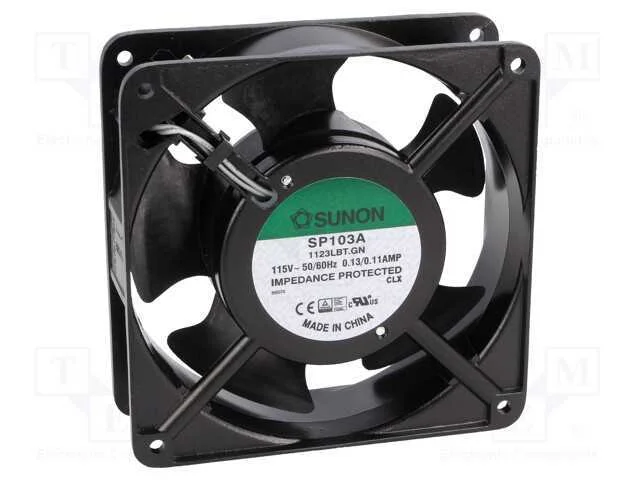 Ventilador: Ac, Transversal, 115vac, 120x120x38mm, 122m3/H, 37dba
