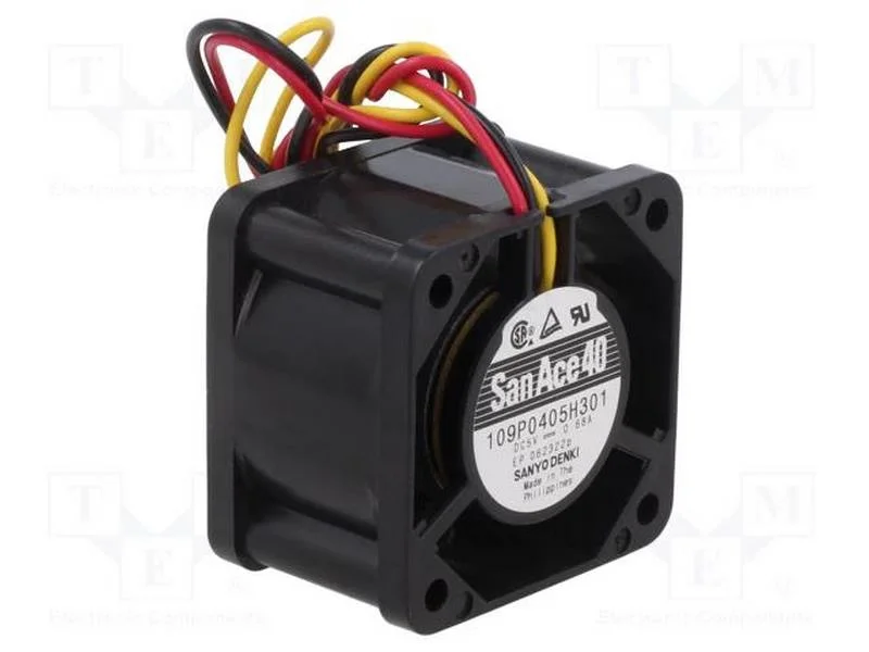 Ventilador: DC, transversal, 5VDC, 40x40x28mm, 19.