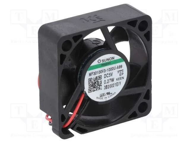 Ventilador: Dc, Transversal, 5vdc, 30x30x10mm, 4,25m3/H, 30,2dba