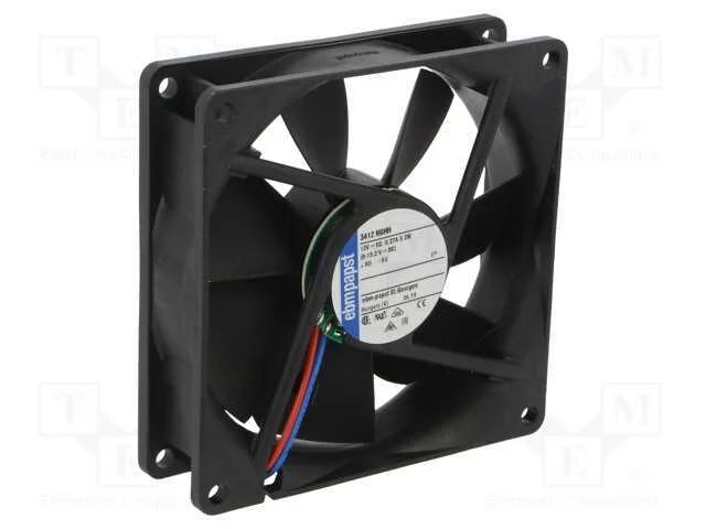 Ventilador: DC, transversal, 12VDC, 92x92x25mm, 1.