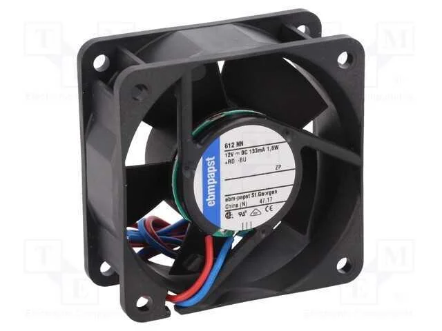 Ventilador: DC, transversal, 12VDC, 60x60x25mm, 4.