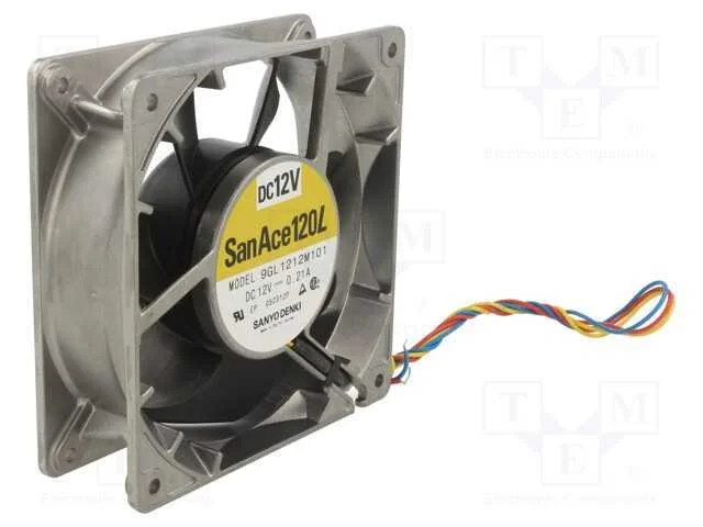 Ventilador: DC, transversal, 12VDC, 120x120x38mm,.