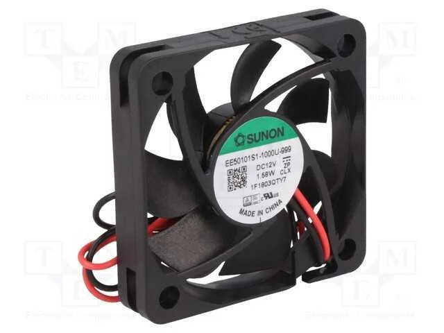 Ventilador: DC, transversal, 12VDC, 50x50x10mm, 2.
