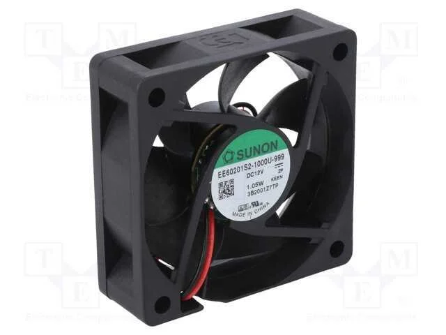 Ventilador: DC, transversal, 12VDC, 60x60x20mm, 3.