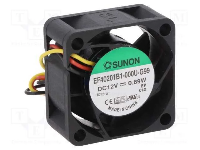 Ventilador: Dc, Transversal, 12vdc, 40x40x20mm, 15,12m3/H, 26,5dba