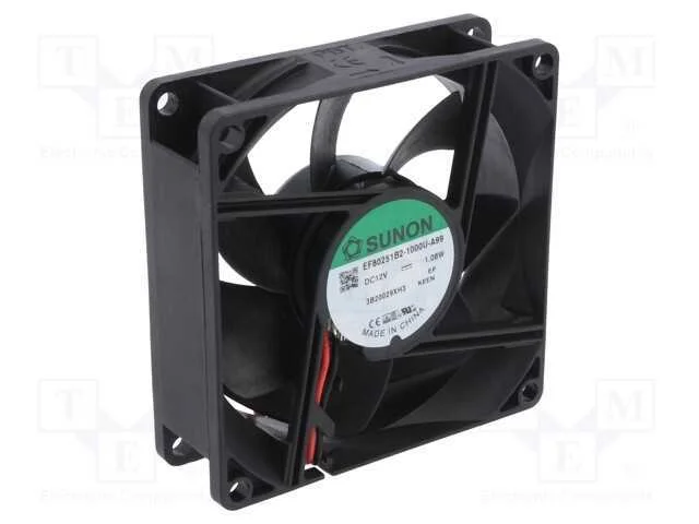 Ventilador: DC, transversal, 12VDC, 80x80x25mm, 6.