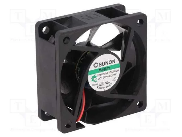 Ventilador: DC, transversal, 12VDC, 60x60x25mm, 2.
