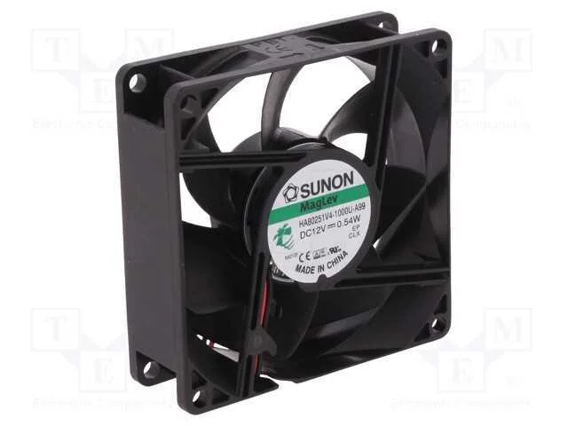Ventilador: DC, transversal, 12VDC, 80x80x25mm, 4.