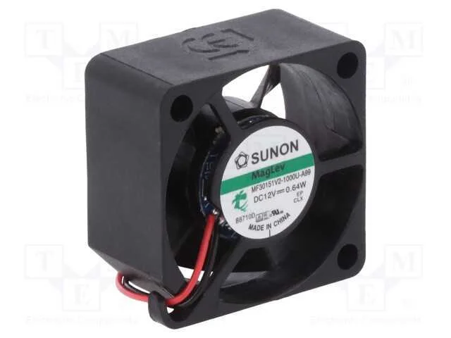 Ventilador: DC, transversal, 12VDC, 30x30x15mm, 8.
