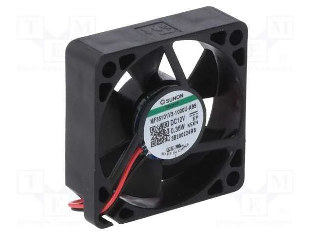 Ventilador: DC, transversal, 12VDC, 35x35x10mm, 6.