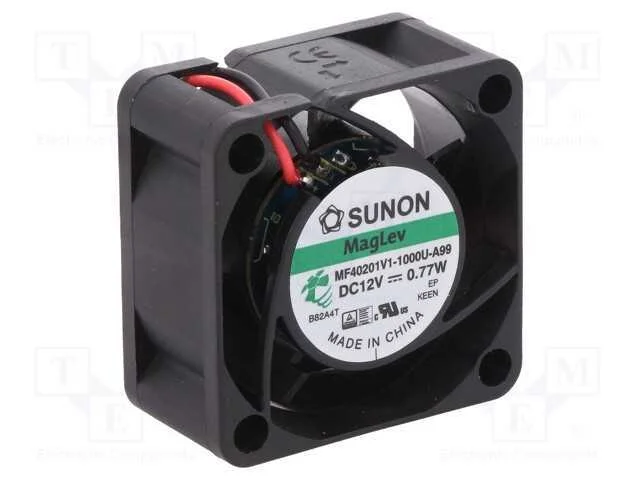 Ventilador: DC, transversal, 12VDC, 40x40x20mm, 1.