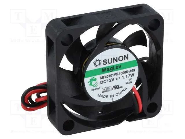 Ventilador: DC, transversal, 12VDC, 40x40x10mm, 1.