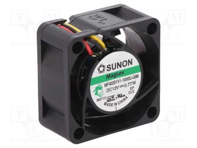 Ventilador: DC, transversal, 12VDC, 40x40x20mm, 1.