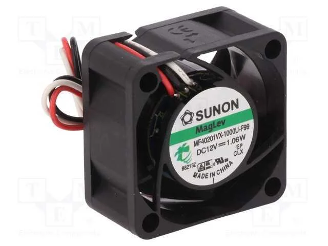Ventilador: DC, transversal, 12VDC, 40x40x20mm, 1.