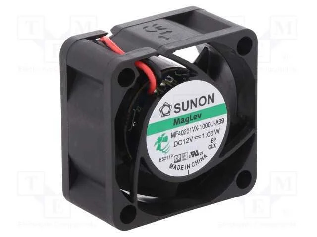 Ventilador: DC, transversal, 12VDC, 40x40x20mm, 1.