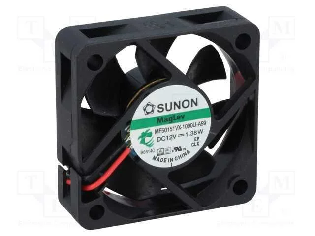 Ventilador: DC, transversal, 12VDC, 50x50x15mm, 3.