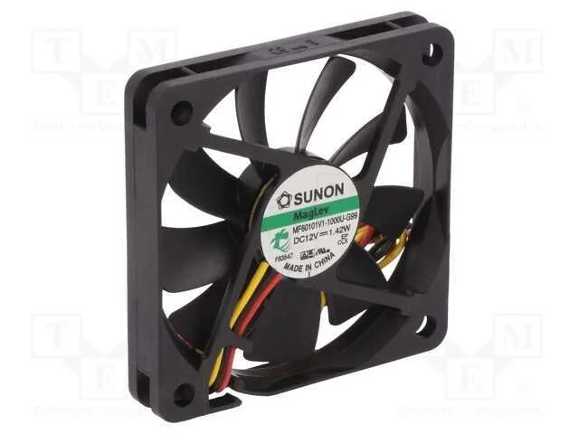 Ventilador: DC, transversal, 12VDC, 60x60x10mm, 2.