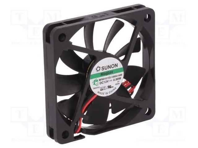 Ventilador: DC, transversal, 12VDC, 60x60x10mm, 2.