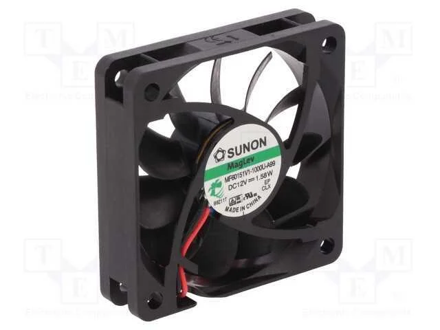 Ventilador: DC, transversal, 12VDC, 60x60x15mm, 4.
