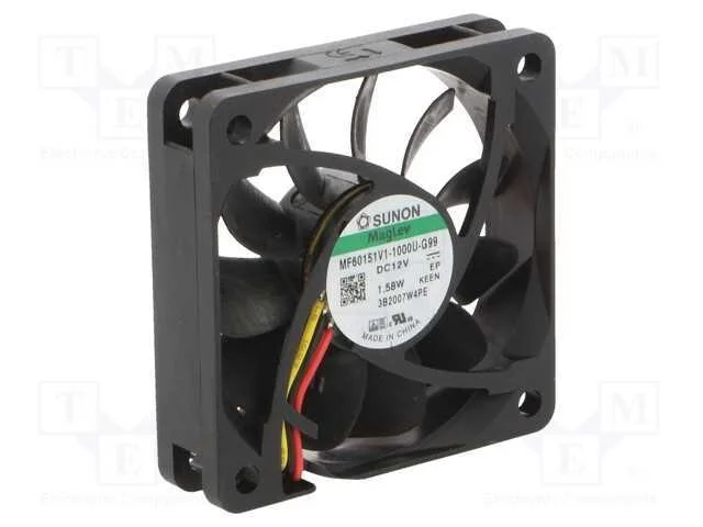 Ventilador: DC, transversal, 12VDC, 60x60x15mm, 4.