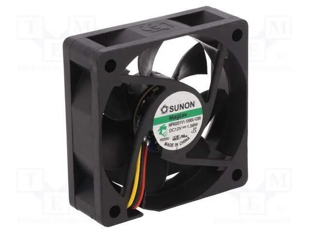 Ventilador: DC, transversal, 12VDC, 60x60x20mm, 3.