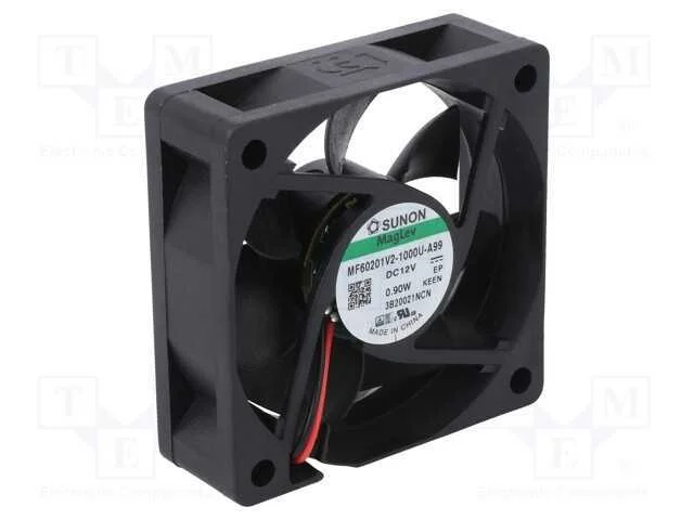 Ventilador: DC, transversal, 12VDC, 60x60x20mm, 3.