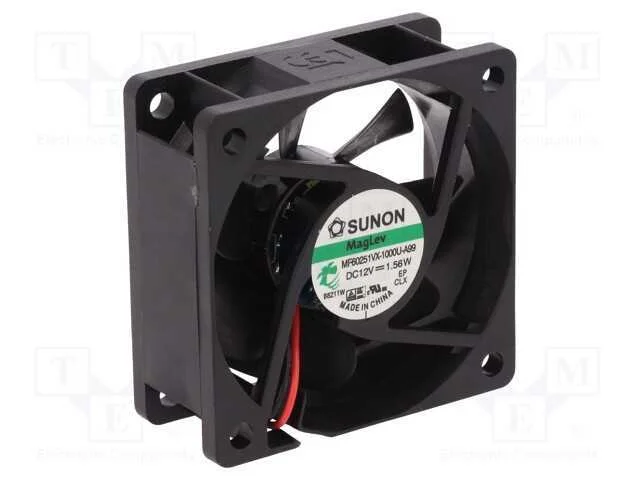 Ventilador: DC, transversal, 12VDC, 60x60x25mm, 4.