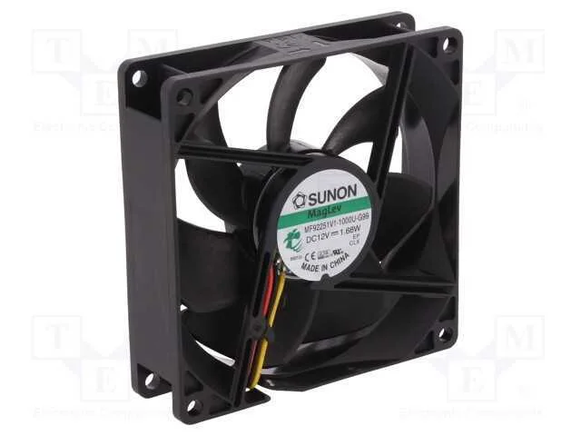 Ventilador: DC, transversal, 12VDC, 92x92x25mm, 8.