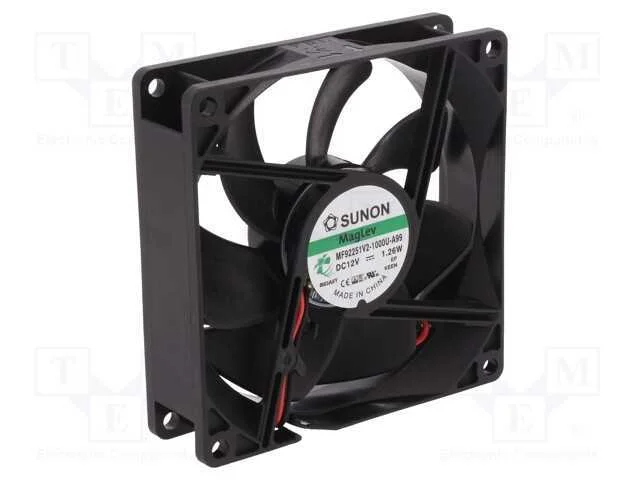 Ventilador: DC, transversal, 12VDC, 92x92x25mm, 7.