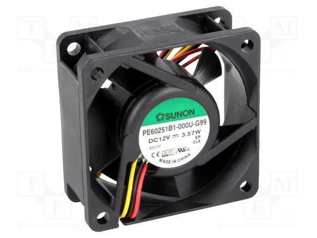Ventilador: Dc, Transversal, 12vdc, 60x60x25mm, 61,16m3/H, 44dba
