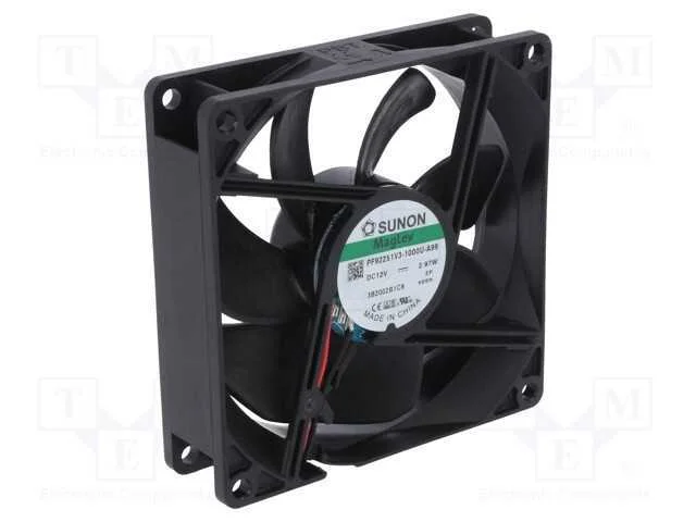 Ventilador: DC, transversal, 12VDC, 92x92x25mm, 1.