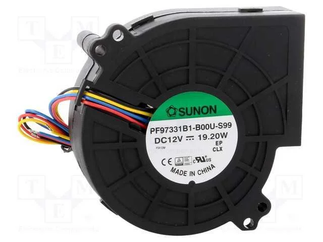Ventilador: DC, blower, 12VDC, 97x95x33mm, 71,7m3.